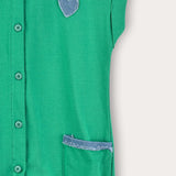 סרפן כפתורים עם קפוצ'ון - ירוק