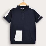 חולצה עם כיס קדמי - נייבי