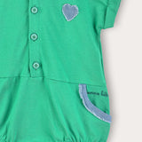 אוברול כיסים עם קפוצ'ון - ירוק