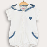 אוברול כיסים עם קפוצ'ון - שמנת