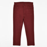 טייץ בייבי עם כפתור - בורדו