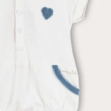 אוברול כיסים עם קפוצ'ון - שמנת