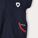 אוברול כיסים עם קפוצ'ון - נייבי