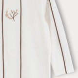 Babygrow with passepartout and embroidery - brown