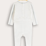 Babygrow with passepartout and embroidery - blue