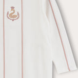 Babygrow with passepartout and embroidery - pink