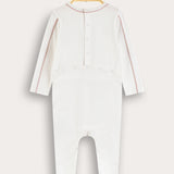 Babygrow with passepartout and embroidery - pink