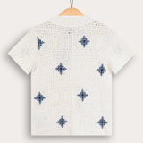 Sampled Crochet Knit - Royal