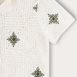 Patterned Crochet Knit - Green