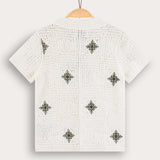Patterned Crochet Knit - Green