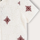 Patterned Crochet Knit - Beige