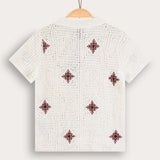 Patterned Crochet Knit - Beige