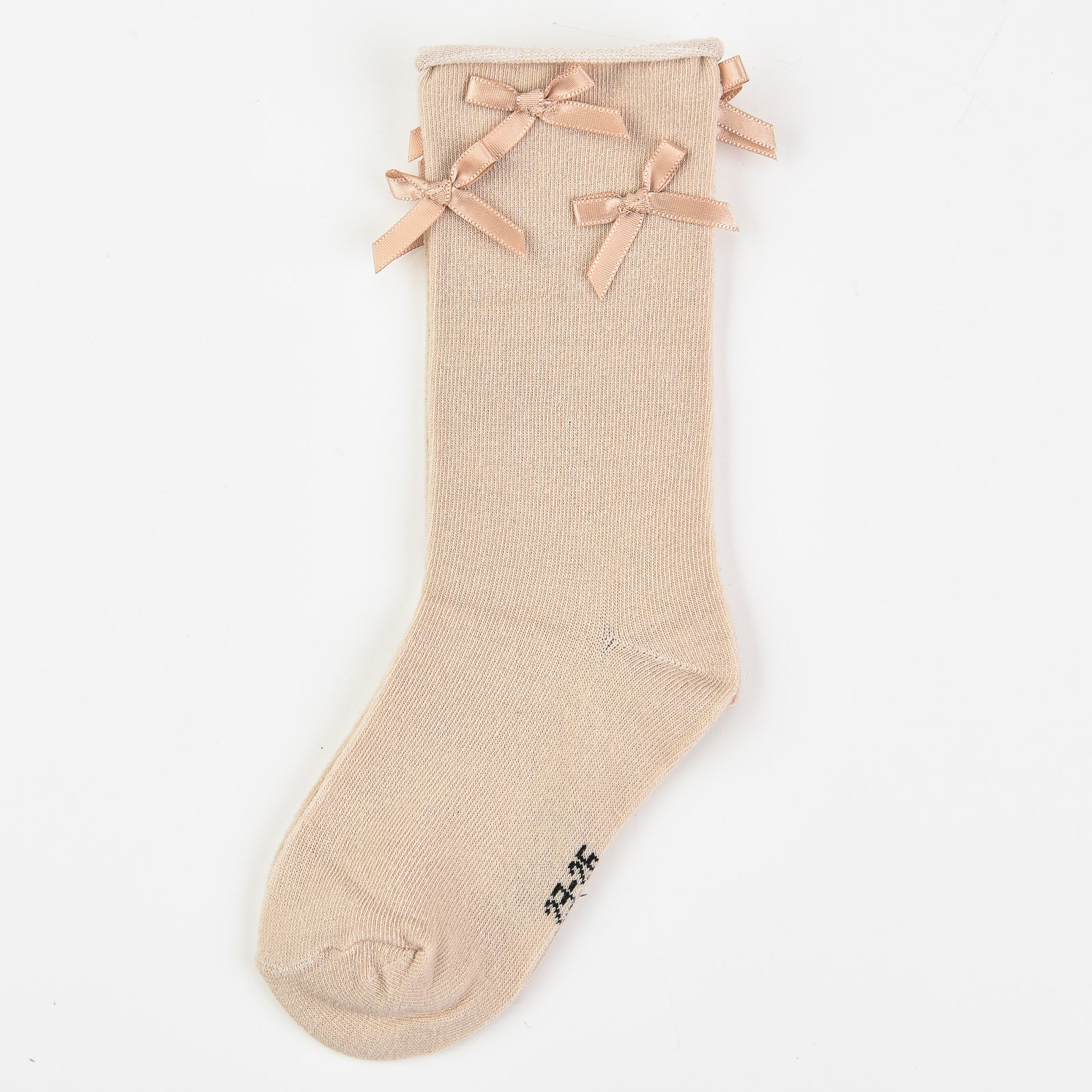 גרביים בקישוט פפיונים - בז'