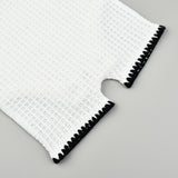 אוברול סריג עם כתפיות - לבן