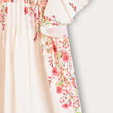 Floral dress - beige