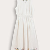 Midi dress with special finish - beige