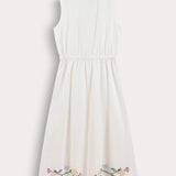 Midi dress with special finish - beige