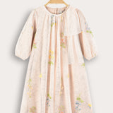 Embroidered tulle dress - blue