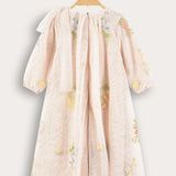 Embroidered tulle dress - blue