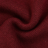 Knitted sweater with collar - burgundy