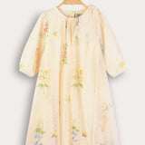 Embroidered tulle dress - yellow
