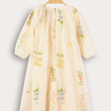 Embroidered tulle dress - yellow