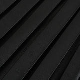 חצאית קפלים דמוי עור - שחור