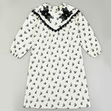 Small floral shirred fabric dress - Milk
