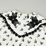Small floral shirred fabric dress - Milk