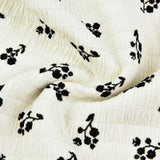 Small floral shirred fabric dress - Milk