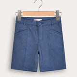 Front seam of shorts - blue