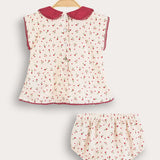 סט בייבי פרחוני - ורוד