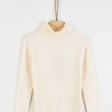 חולצת גולף סריג ריב - שמנת