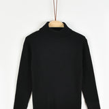 חולצת גולף סריג ריב - שחור