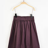 חצאית כיווצים גומי במותן - בורדו