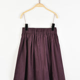 חצאית כיווצים גומי במותן - בורדו