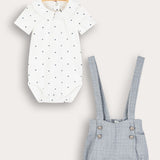 Baby pants and bodysuit set - blue