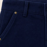 Long textured fabric pants - Navy