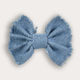 זוג סיכות ג'ינס מיני - תכלת