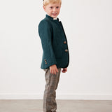 ז'קט אלגנטי עם כיסים - ירוק