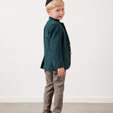 ז'קט אלגנטי עם כיסים - ירוק