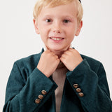 ז'קט אלגנטי עם כיסים - ירוק