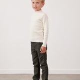 חולצת סריג חצי גולף - שמנת