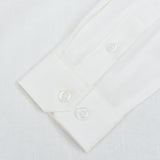 חולצת אריג מכופתרת - שמנת