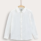 חולצת אריג מכופתרת - שמנת