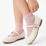 Ballerina doll shoes - BEIGE + PINK